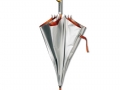 Satynowy srebrny parasol   IT3207-10